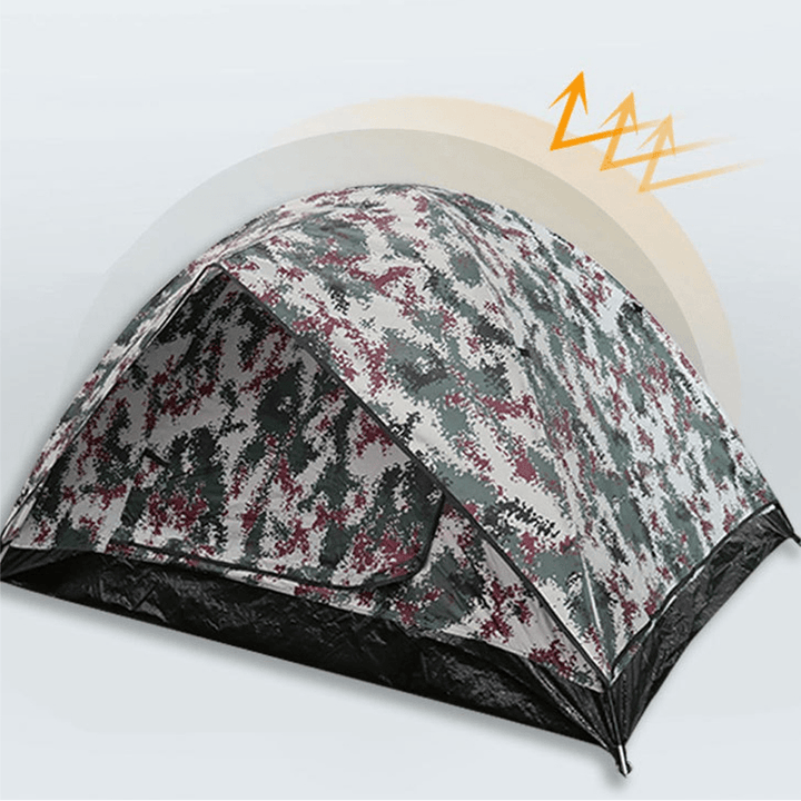 Ipree® Double Camouflage Tent 210D Oxford Cloth Waterproof and Rainproof Outdoor Camping Travel Tent - MRSLM