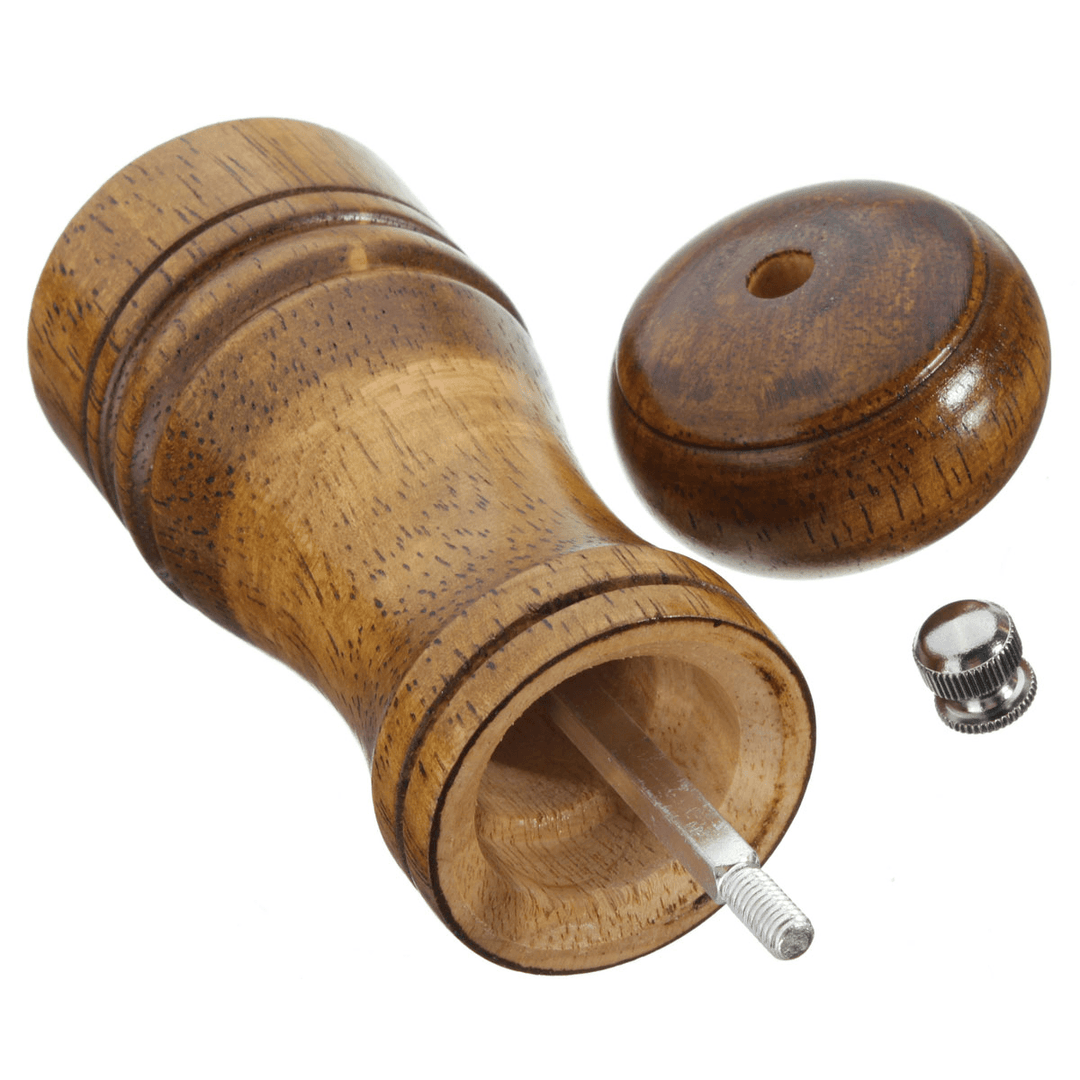 Spice Herb Pepper Grinder Wooden Cruet Mill Condiment Grinding Salt Smashing Tools - MRSLM