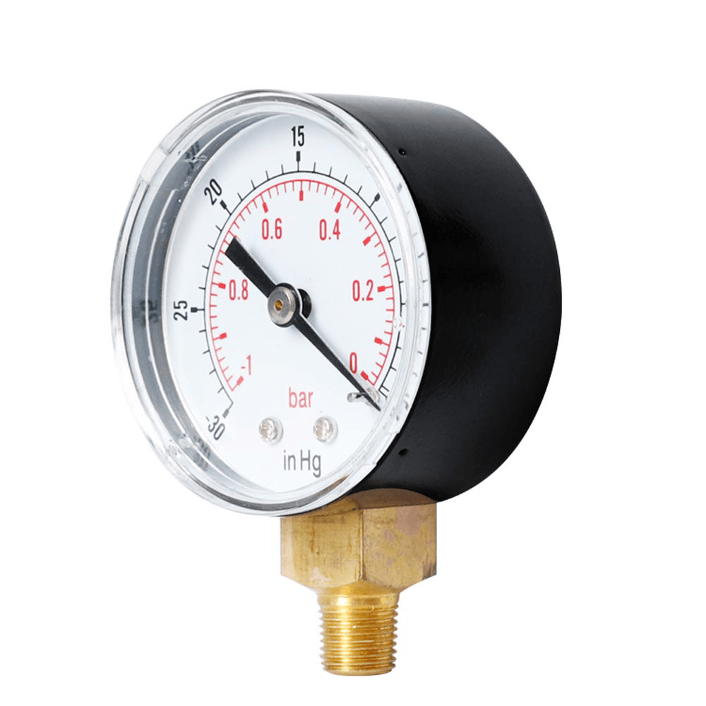 Ts-Y50Z-1-0Bar -30/0Psi 52Mm Dial 1/8 BSPT Pressure Gauge - MRSLM