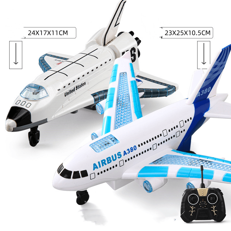 Remote Control Airplane Toy Model Electric Airliner Baby Anti-Collision and Fall-Proof Children'S Airplane Toys - MRSLM