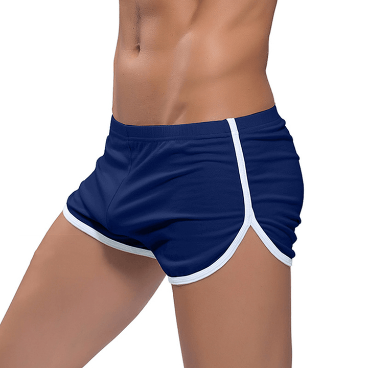 Mens Loose Home Sport Soft Cotton Boxer Shorts Sleepwear - MRSLM