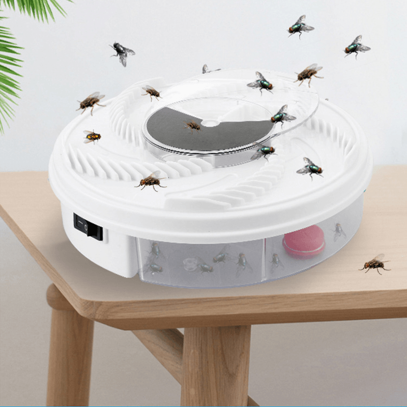 Electric Full-Automatic Fly Trap Device Insect Catcher Low Noise Rotating Pest Repellent Mosquito Dispeller - MRSLM