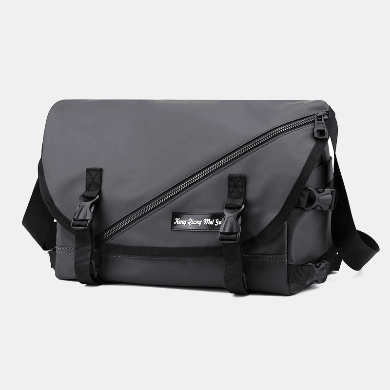 Unisex Large Capacity Back Anti-Theft Pocket Crossbody Bags Minimalist Buckle Nylon Messenger Bag Shoulder Bag - MRSLM