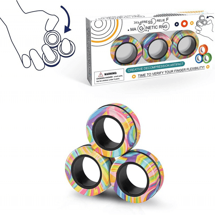 Camouflage Moonlight Magnetic Fingertip Spinning Top Decompression Toy Set - MRSLM