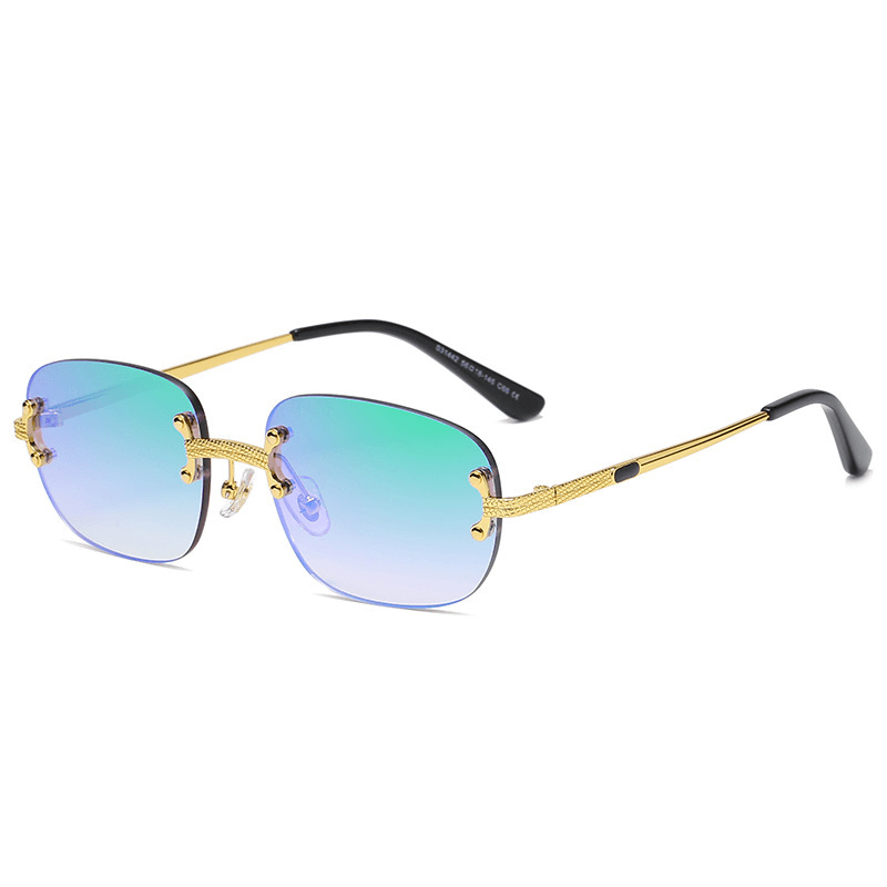 Metal Frameless Square Color Film Sunglasses - MRSLM