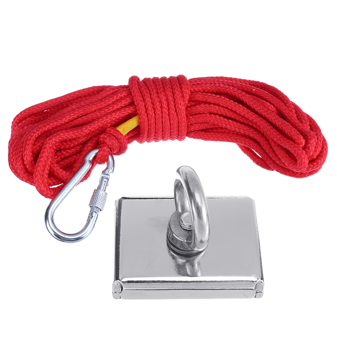 300KG D75 Super Fishing Recovery Block 304 Magnet Eyebolt Ring Metal with 10M Rope - MRSLM