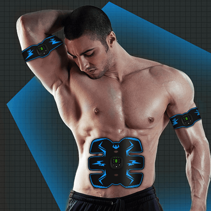 EMS Wireless Digital Display Abdominal Arm Muscle Stimulator Smart Electric Six-Pack Abs Trainer Fitness Hips Trainer - MRSLM