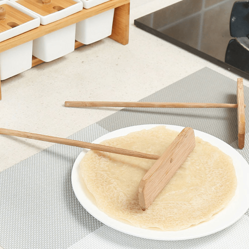 Specialty Crepe Maker Pancake Batter Wooden Spreader Stick Pancake Scraper Home Frying Pan Kitchen Tool DIY Restaurant Canteen Special Kitchen Supplies - MRSLM