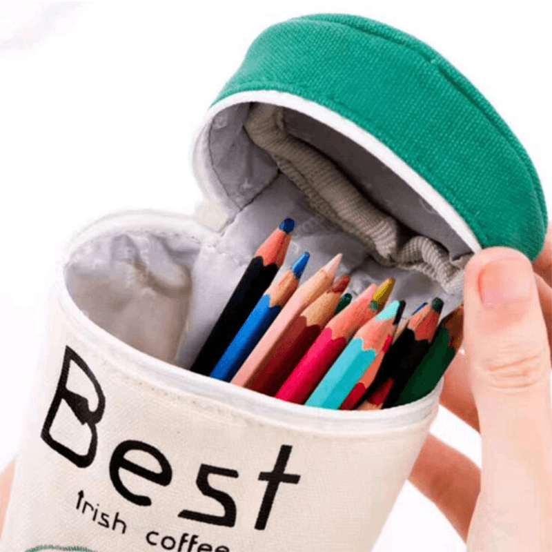 Pencil Case Supplies Stationery Kawaii Coffee Cup School Student Gift Pen Box Bags Cute Pencilcase Office School Tools - MRSLM