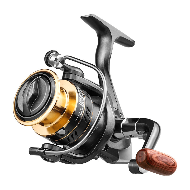 LINNHUE 5.2:1 8KG Fishing Reel HM1000-7000 Spinning Reel Lightweight Fishing Wheels High Speed Metal Spool Coil Fishing Reel Universal Left/Right Hands Fishing Reel - MRSLM