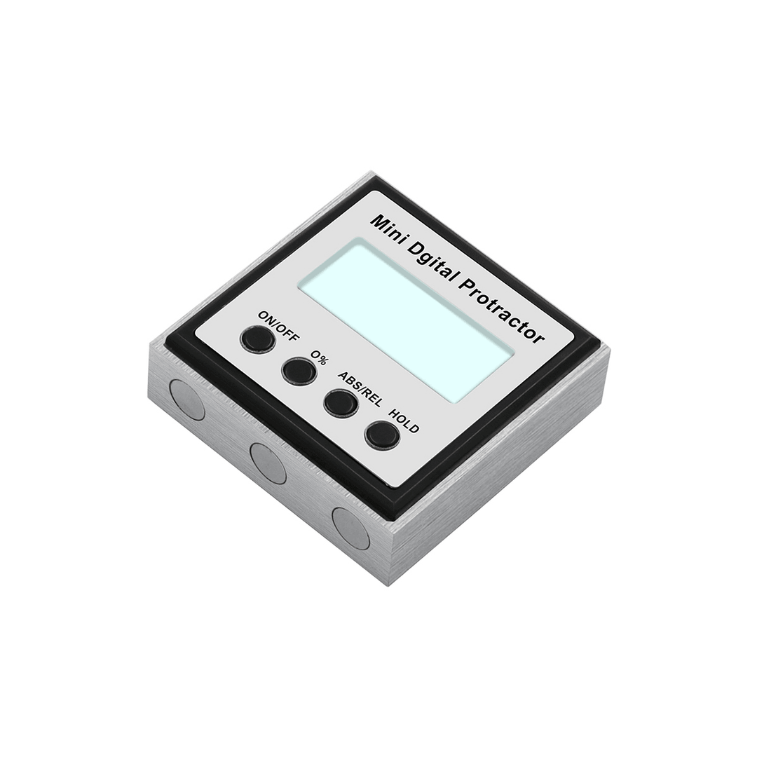 Digital Inclinometer 0-360 Stainless Steel Electronic Protractor Digital Bevel Box Angle Gauge Meter Magnets Base Measuring Tool - MRSLM