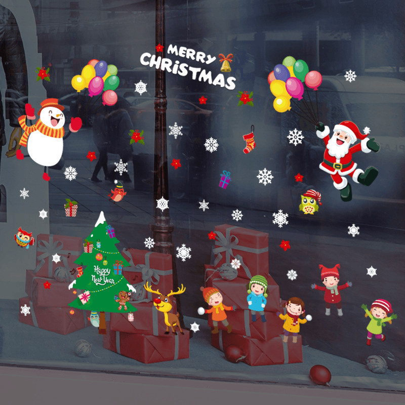 Miico SK9244 Merry Christmas Window Wall Sticker Removable for Christmas Decoration - MRSLM