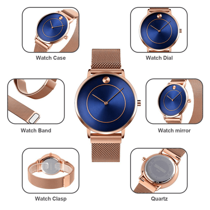 SKMEI 9197 Fashionable Ultra Thin Men Wrist Watch Business Style Waterproof Quartz Watch - MRSLM