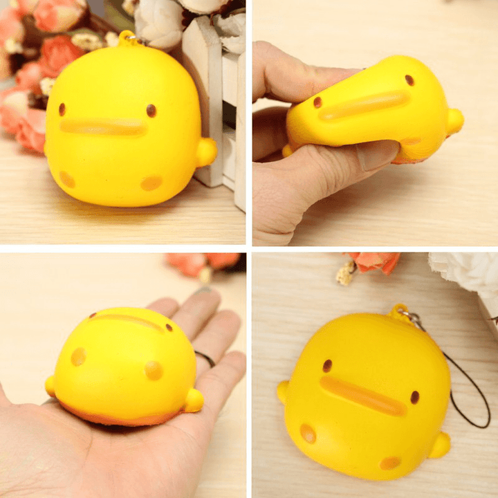 Squishy Yellow Duck Soft Cute Kawaii Phone Bag Strap Toy Gift 7*6.5*4Cm - MRSLM