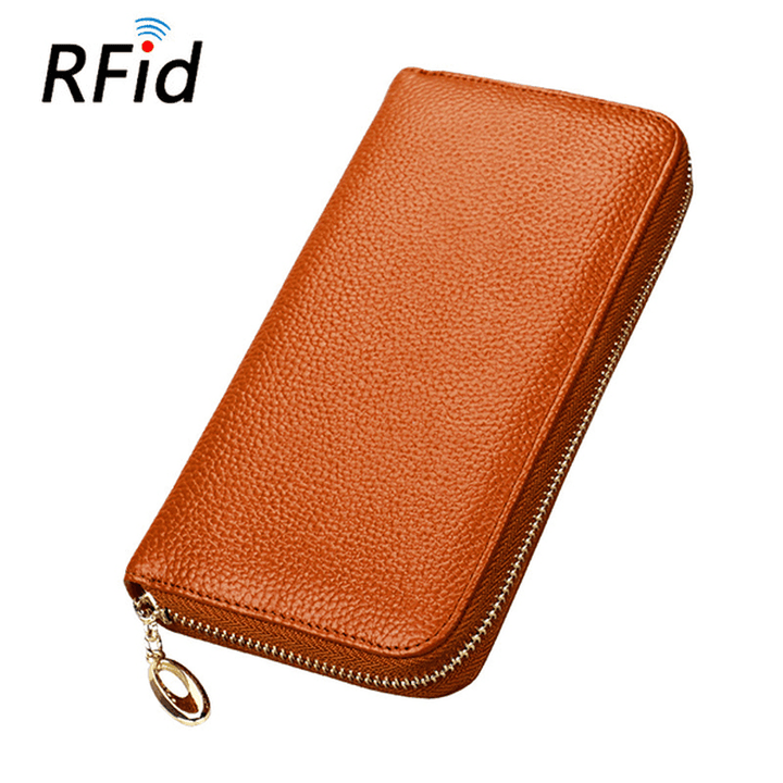 RFID Antimagnetic Genuine Leather Multi-Function Wallet - MRSLM