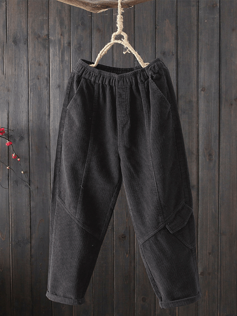 Women Casual Corduroy Pants - MRSLM