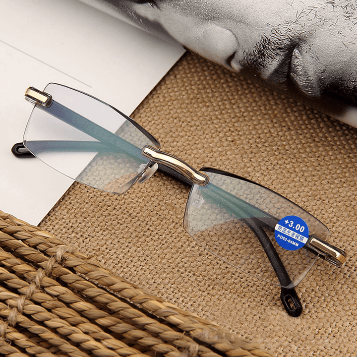 Women round Rimless Reader Reading Glasses - MRSLM