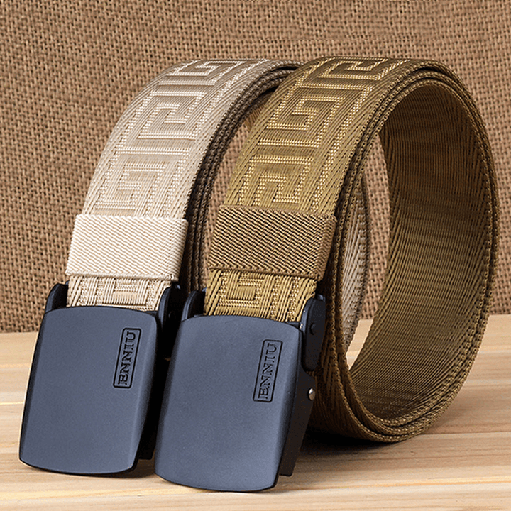 125CM Men Automatic Buckle Military Nylon Belt Army Tactical Durable Waistband - MRSLM