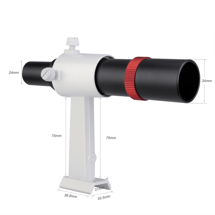 SVBONY SV182 6X30 Metal Finderscope for Astronomy Telescope with Crosshairs and Bracket - MRSLM