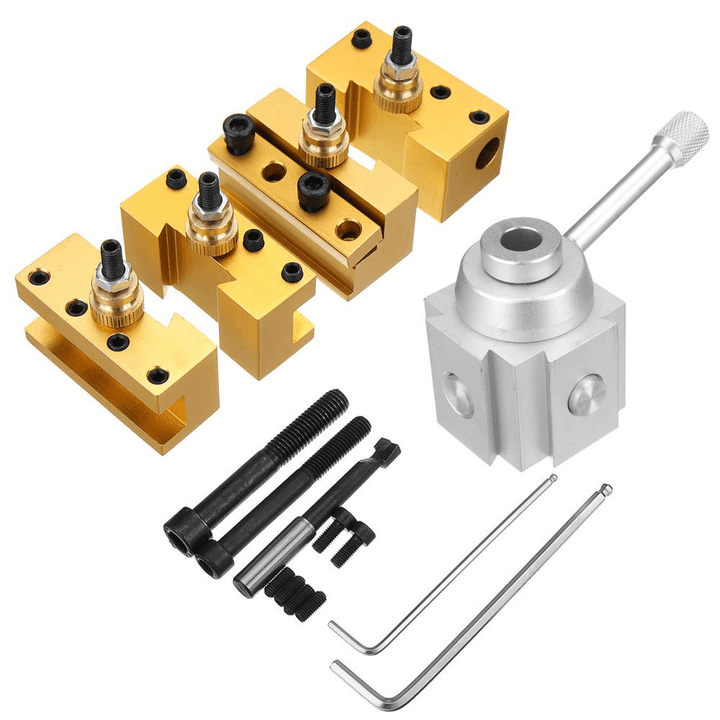 Quick Change Post Holder Kit Set Boring Bar Turning Tool Holder for CNC Mini Lathe - MRSLM