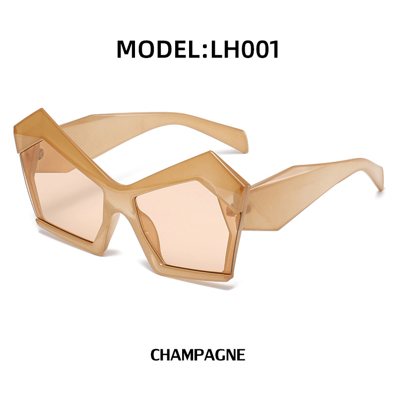 Women'S Fashion Personality Street Shooting Polygonal Sunglasses - MRSLM