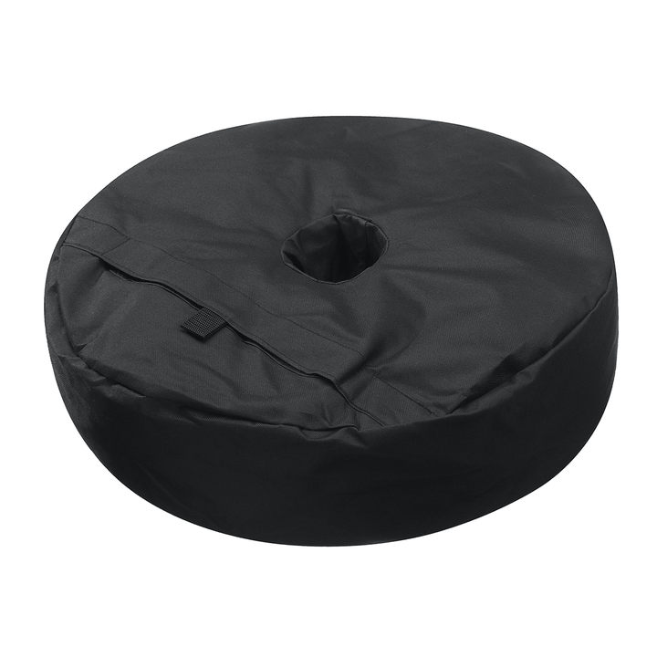 38X15Cm Black Oxford Cloth round Sandbag for Outdoor Tent Support Umbrella Sunshade Base Sandbag - MRSLM