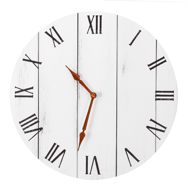 11 Inch DIY Wooden Wall Clock Diameter 28CM round Room Home Bar Office Decor - MRSLM