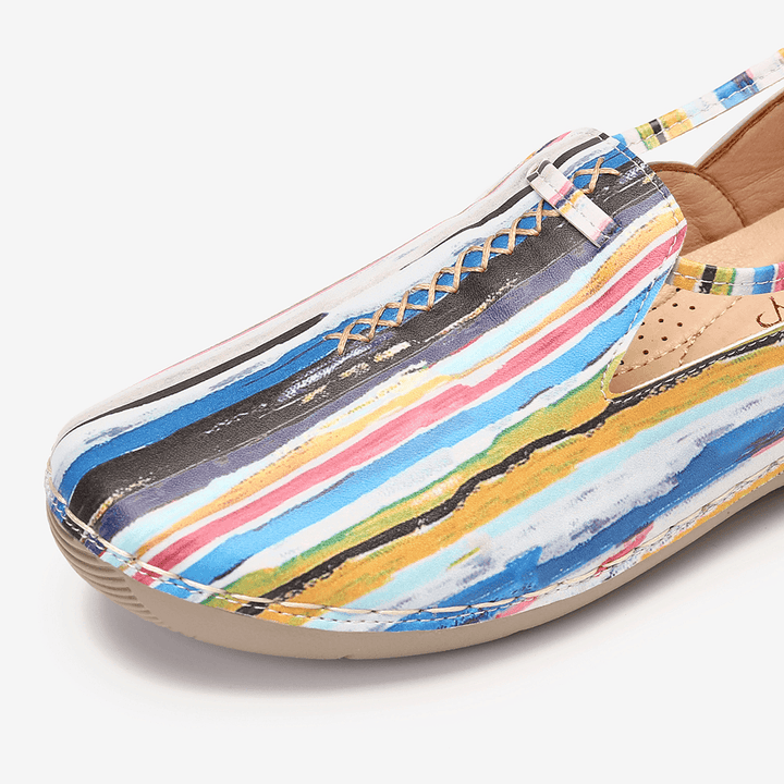 Lostisy Lace up Multicolor Comfy Soft Walking Casual Loafers - MRSLM