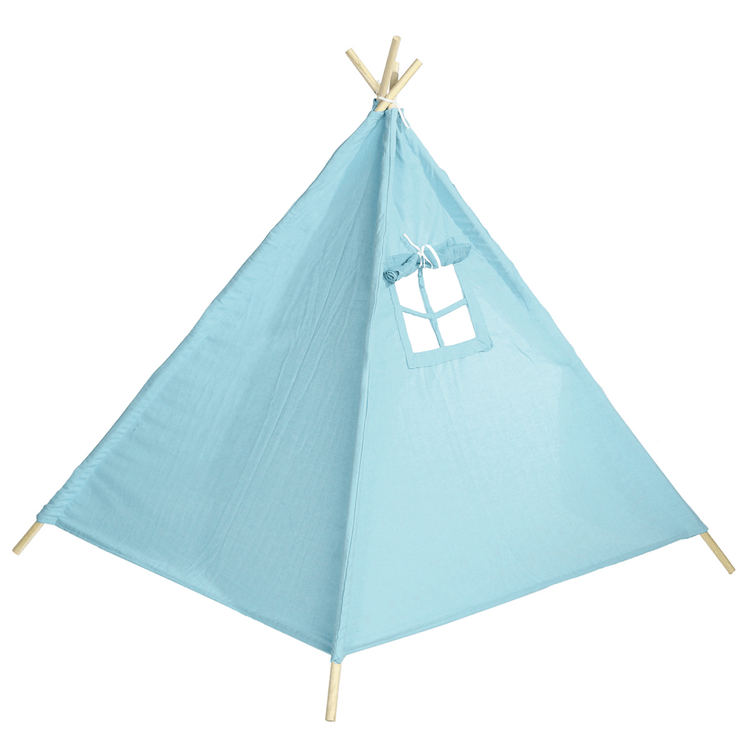 Children Portable Folding Tent Baby Game House with Fur Balls and Curtains Tent for Kid Walking Cushion - MRSLM