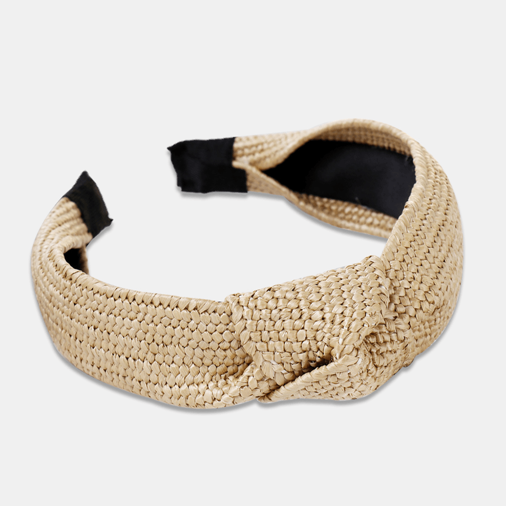 Simple Hand-Woven Lafite Headband Ladies Accessories - MRSLM