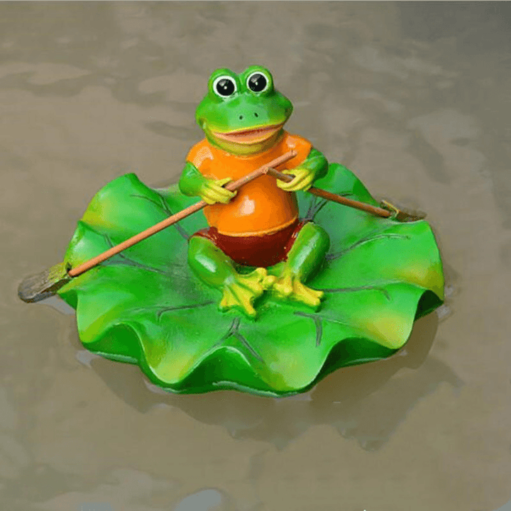 Floating Pond Decor Outdoor Simulation Resin Cute Swimming Pool Lawn Frog Decorations Ornament Garden Art in Water - MRSLM