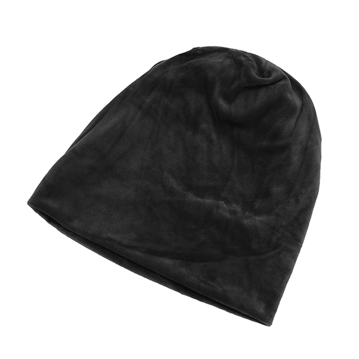 Men Women Solid Velvet Warm Beanie Hat Casual Ear Protection Winter Hat - MRSLM