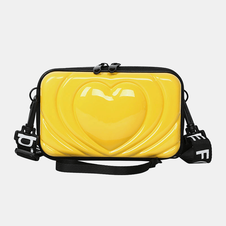 Women 6.5 Inch Love Solid Trunk Phone Bag Crossbody Bag - MRSLM