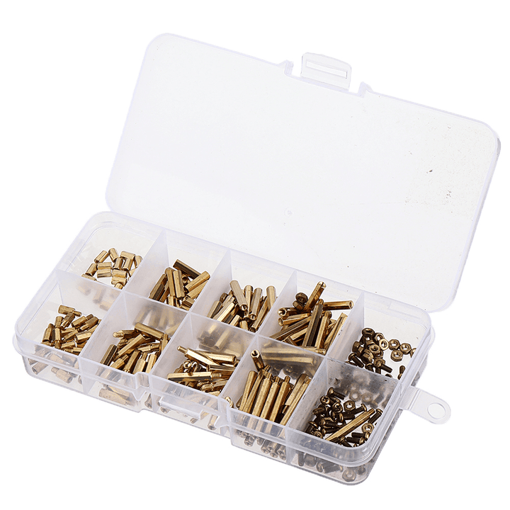 Suleve M2BH1 320Pcs M2 Male-Female Brass Hex Column Standoff Support Spacer Pillar for PCB Board - MRSLM