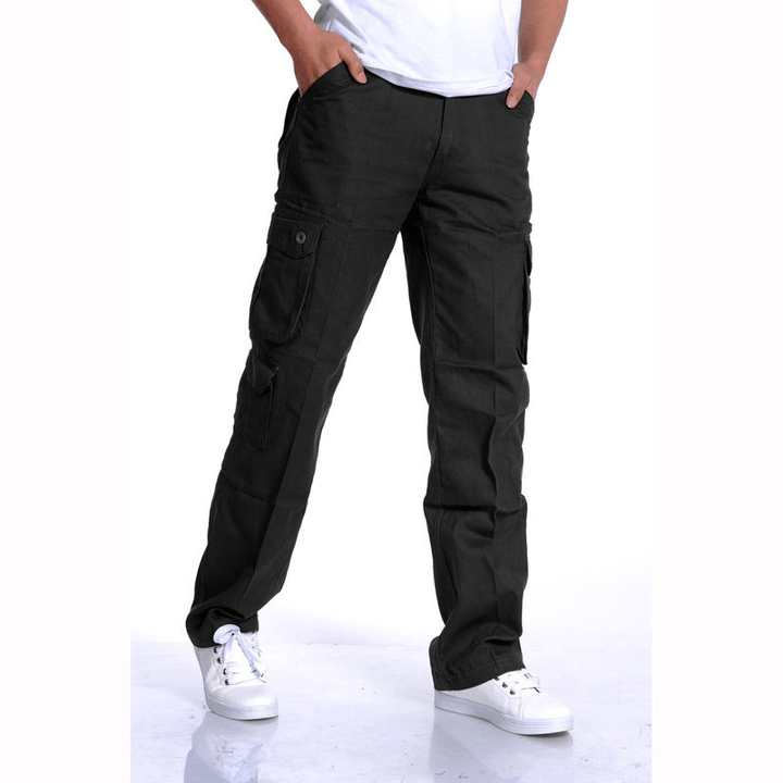 Men'S Casual Sports Multi-Pocket Loose Long Pants - MRSLM