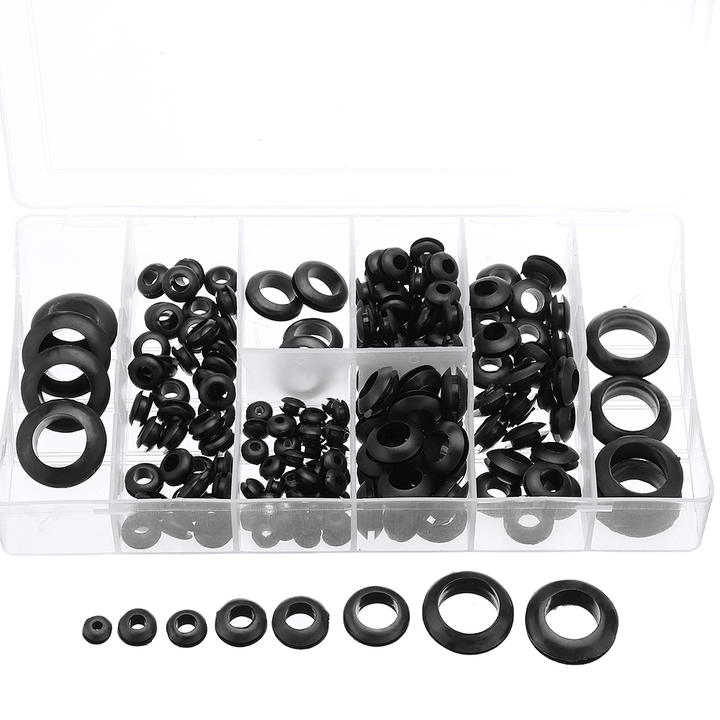 Suleve™ MXRW5 180Pcs Rubber O Ring Washer Grommets Ring Anti-Slip Gasket Seal Assortment Set - MRSLM