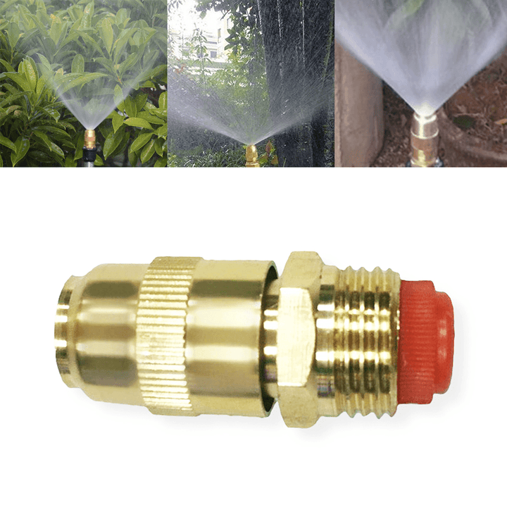 1/2" (DN15) 1Pc Adjustable Copper Bullet Nozzle Spray Mist Cooling Roof Garden Lawn Irrigation Sprinkler - MRSLM