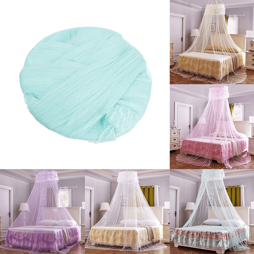 Anti-Mosquito round Ceiling Mosquito Net Dense and High Polyester Mesh No Installation Mosquito Net - MRSLM