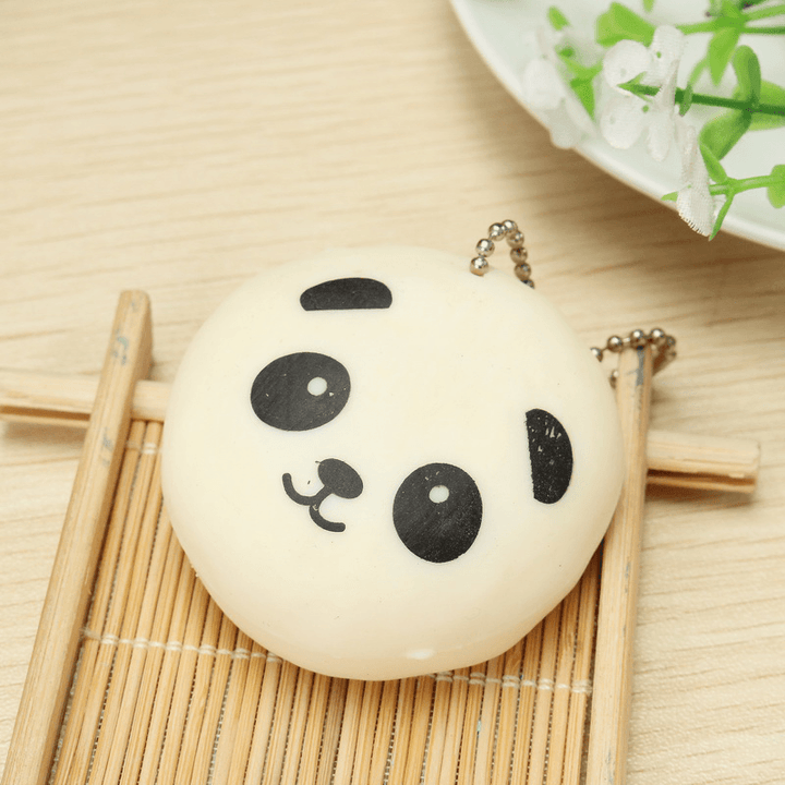 Squishy Squeeze Panda Sticky Rice Ball 5Cm Collection Ball Chain Phone Strap Decor Gift Toy - MRSLM