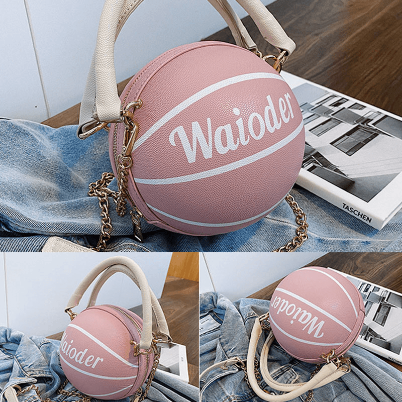 Women Fashion Basketball Football Chains Casual Handbag Crossbody Bag - MRSLM