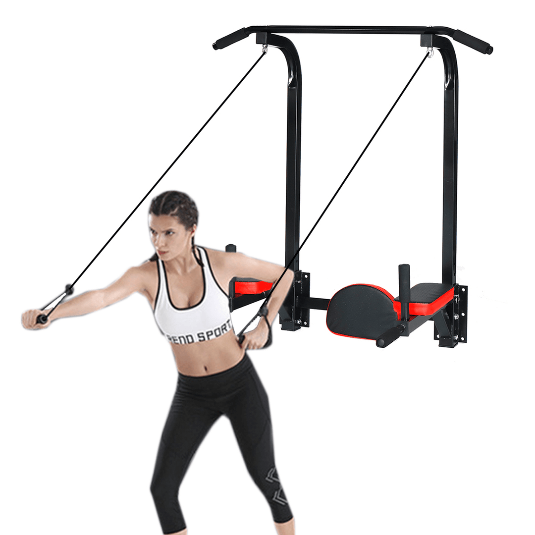 Pull up Bar Wall Mount Chin up Dip Station Power Tower Gym Home Fitness Sports - MRSLM