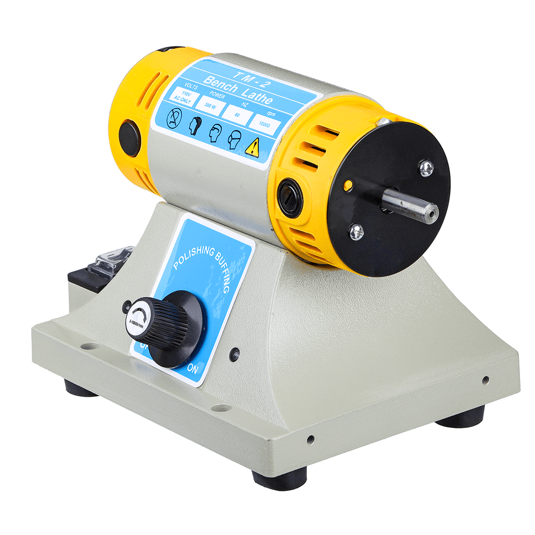 US/EU 350W Adjustable Speed Mini Polishing Machine for Dental Jewelry Motor Lathe Bench Grinder Kit - MRSLM