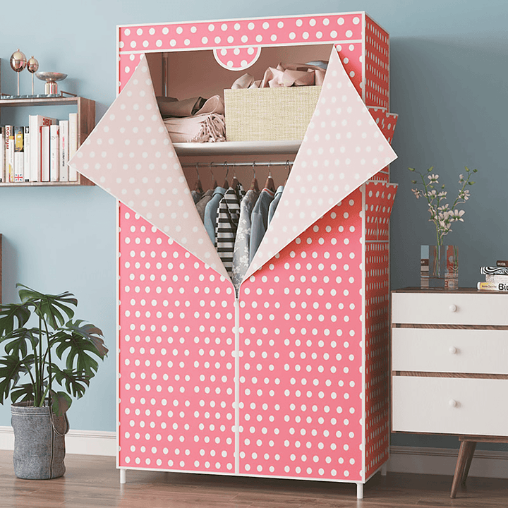 70X45X160Cm Foldable Non-Woven Fabric Wardrobe Home Clothes Closet Storage Organizer - MRSLM