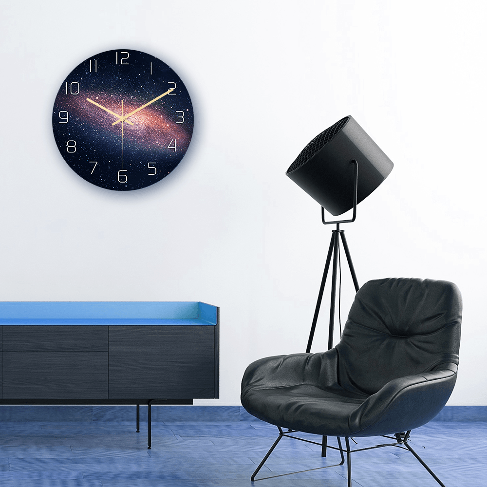 CC021 Creative Starry Pattern Wall Clock Mute Wall Clock Quartz Wall Clock for Home Office Decorations - MRSLM