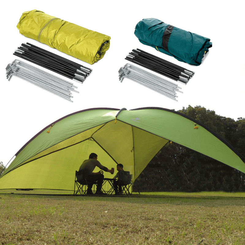 480Cm 210T Polyester Triangle Shelter RV Travel Tent UV Waterproof Canopy Beach Camping Tent with Storage Bag Outdoor - MRSLM