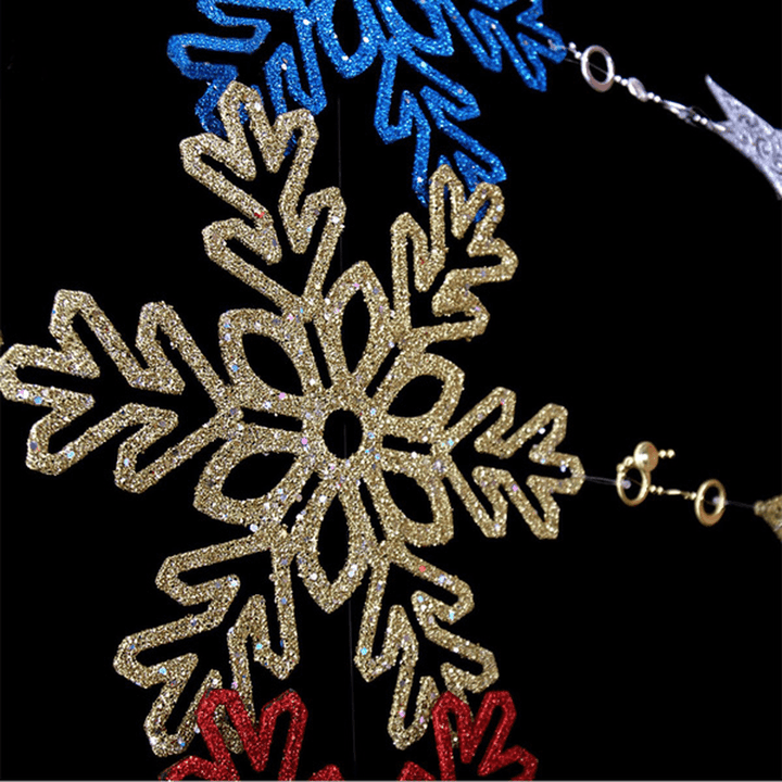 Christmas Star Snowflake Garland Hanging Pendant Tree Party Window Door Decoration - MRSLM