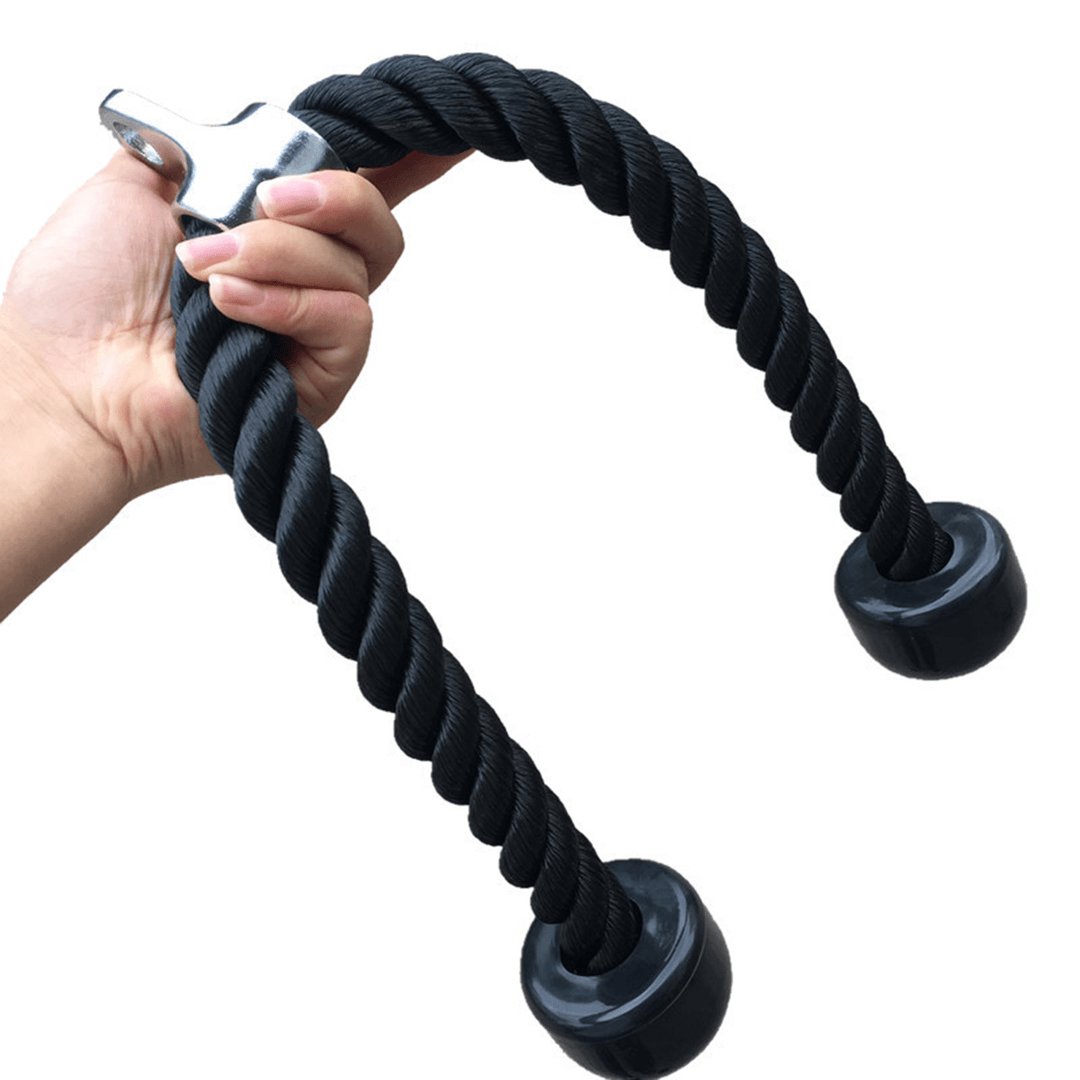 Tricep Rope Abdominal Crunches Cable Pull down Laterals Biceps Muscle Training Fitness Body Building Gym Pull Rope - MRSLM