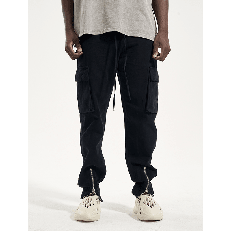 Casual Men'S Zipper Buckle Cargo Trousers - MRSLM