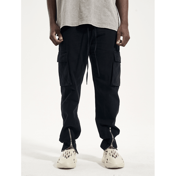 Casual Men'S Zipper Buckle Cargo Trousers - MRSLM