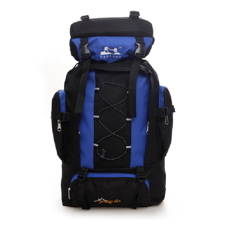 60L Nylon Backpack Waterproof Sports Travel Hiking Climbing Shoulder Bag Unisex Rucksack - MRSLM